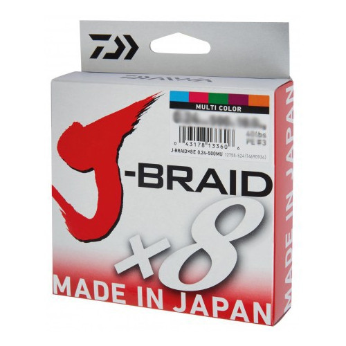 Daiwa J-Braid x8 Multicolour 150m 0,06mm