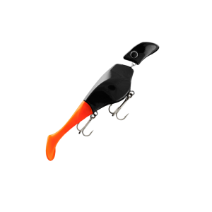 Köp Headbanger Shad Sinking 16 cm - Black/Orange, online på Miekofishing.se!