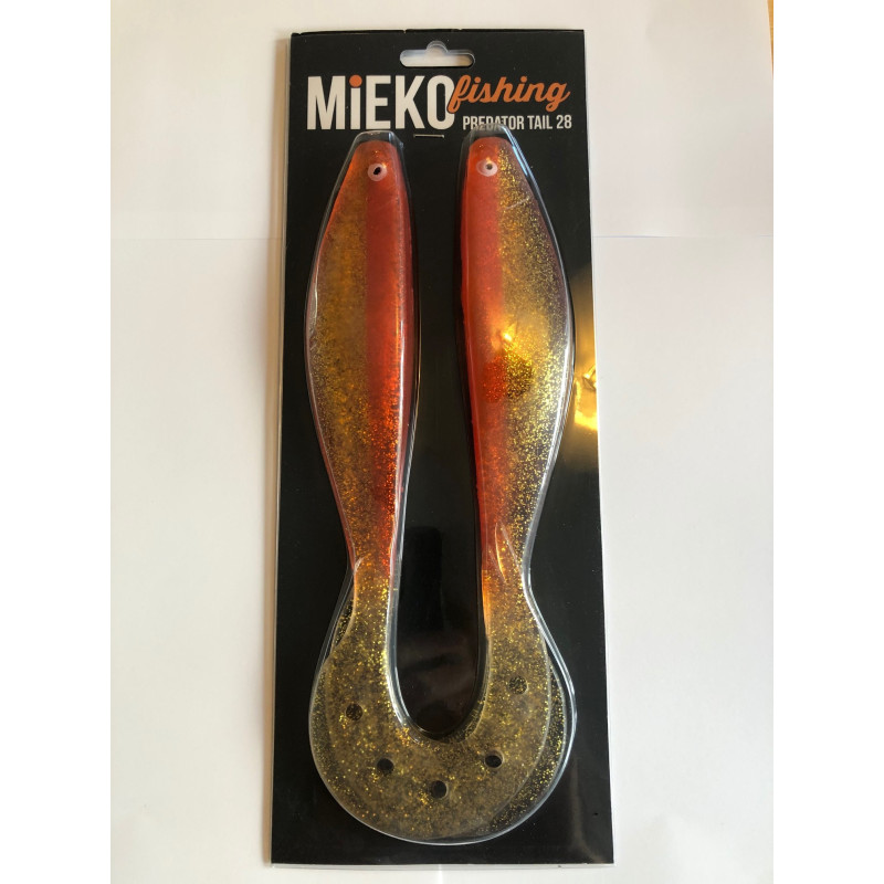 Köp din Mieko Predator Tail 28 - HJORTRON-GULD (2-pack) på Mieko Fishing!