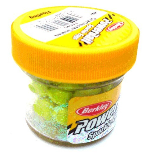 Köp PowerBait Floating Sparkle Power Eggs - Chartreuse Scales online på Miekofishing!