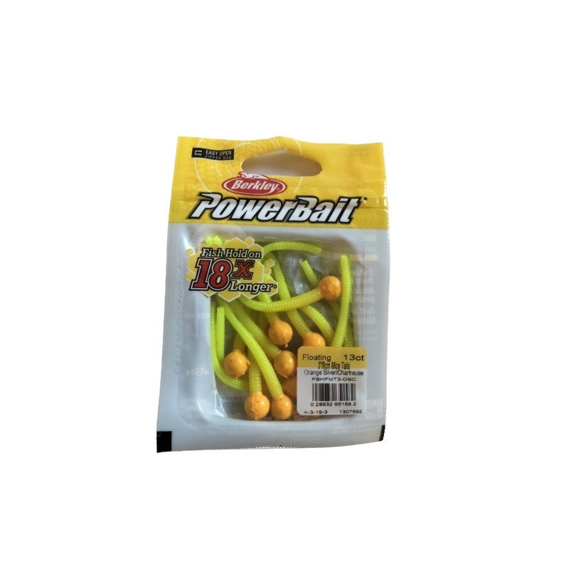Köp Powerbait Mice Tail - Orange Silver / Chartreuse online på Miekofishing!