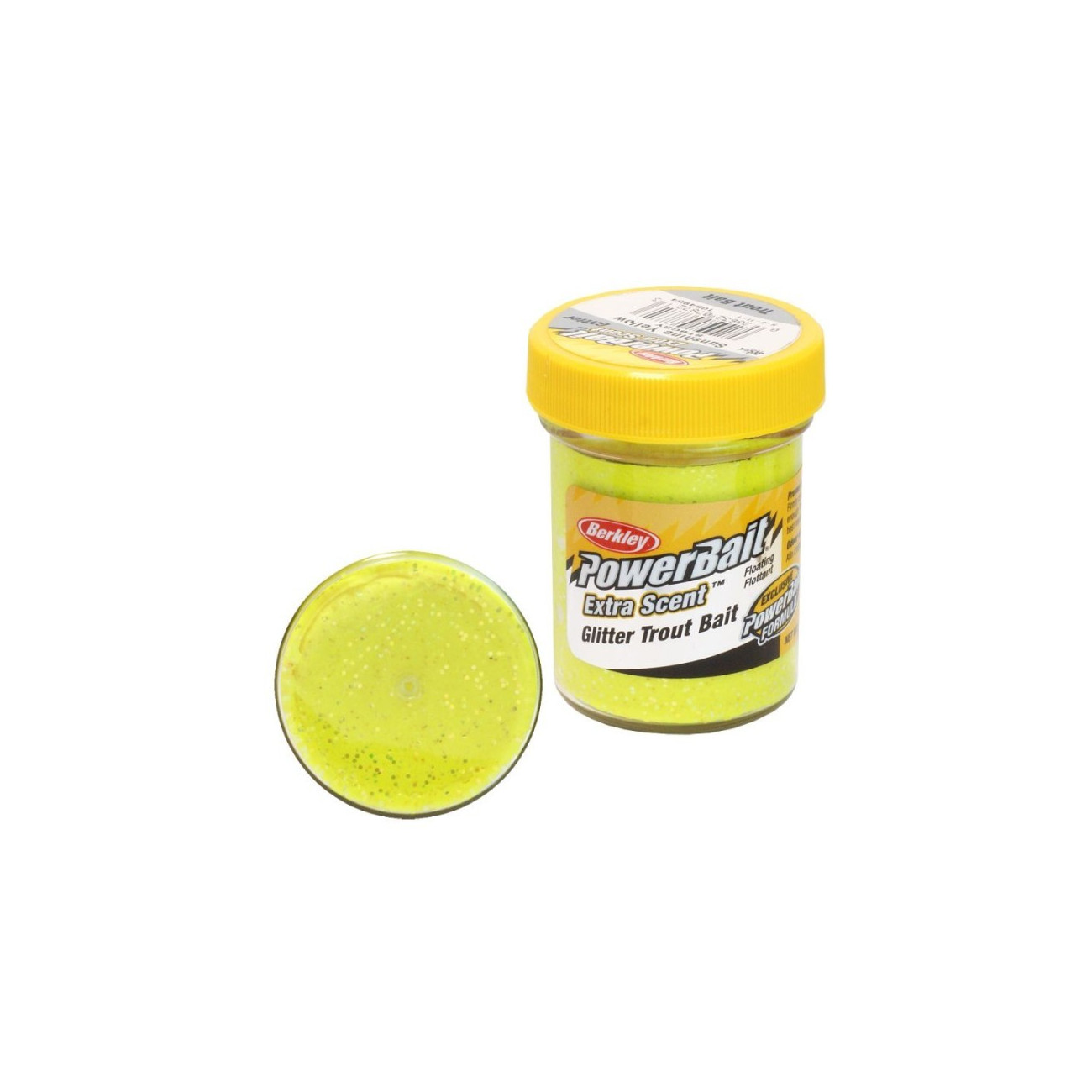 Köp Powerbait Natural Scent Glitter Garlic - Sunshine Yellow online på Miekofishing.se
