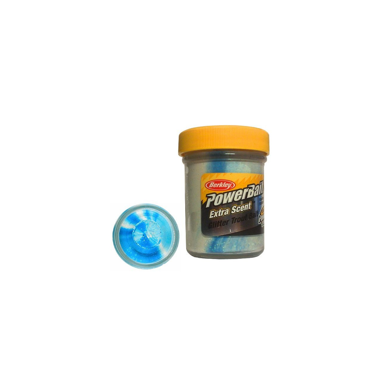 Köp Powerbait Natural Scent Glitter Garlic - White / Neon Blue online på Miekofishing.se