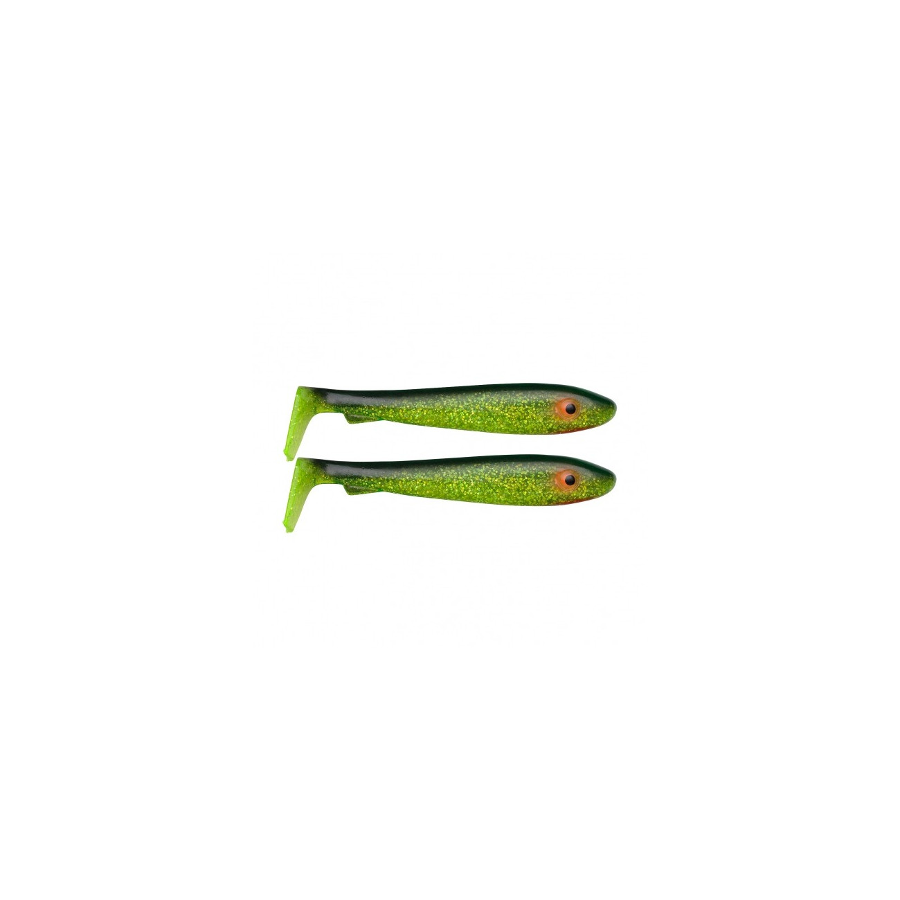 Köp Svartzonker BIG McRubber 25cm - Black N Chatreuse (2-pack) på Miekofishing.se!