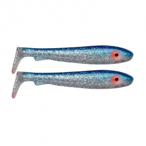 Köp Svartzonker BIG McRubber 25cm - Blue Silver Glitter (2-pack) på Miekofishing.se!