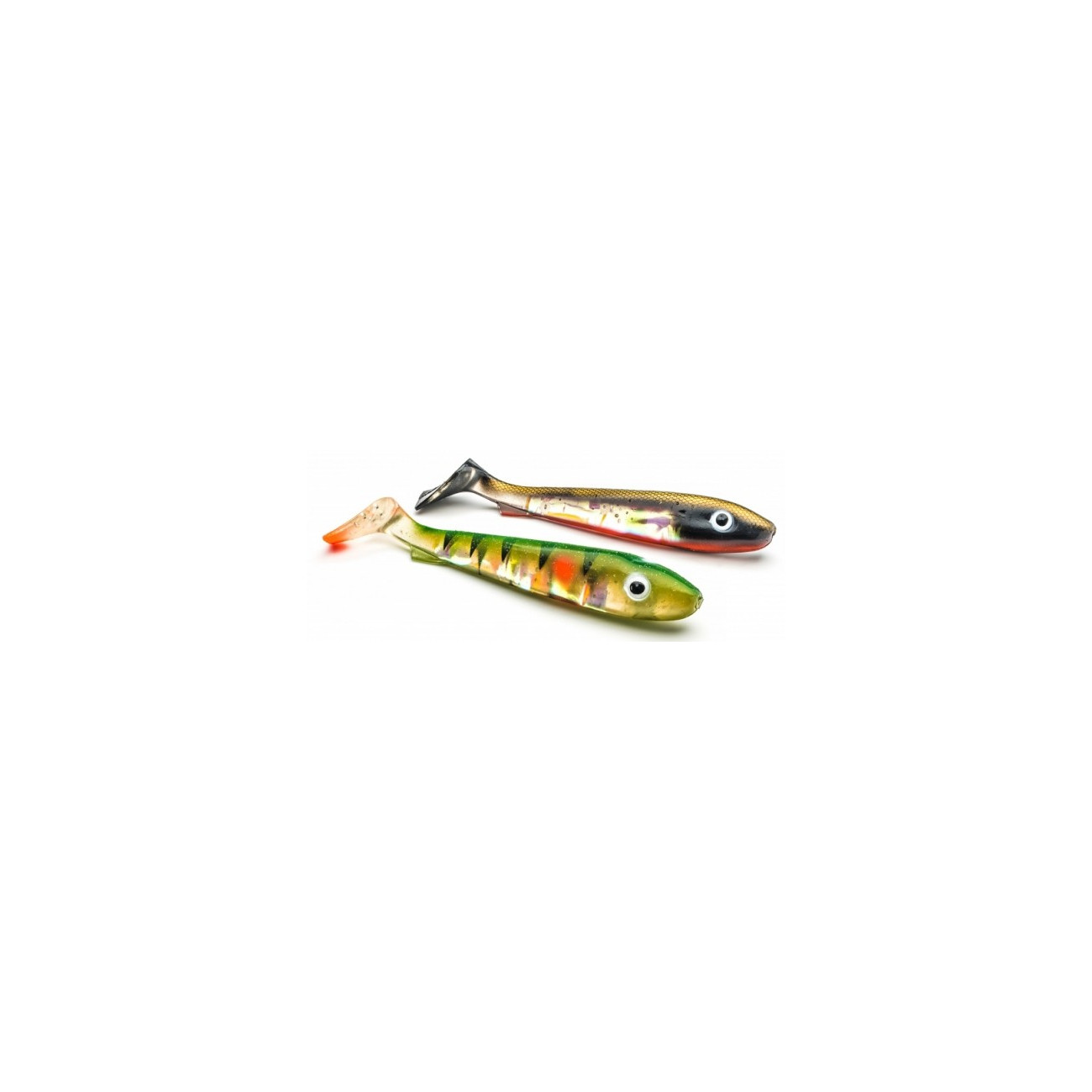 Köp SvartZonker Flash Series McRubber Jr 17cm - Shiner & Perch (2-pack) på Miekofishing.se