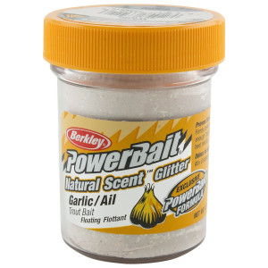 Köp Powerbait Natural Scent Glitter Garlic - White online på Miekofishing.se