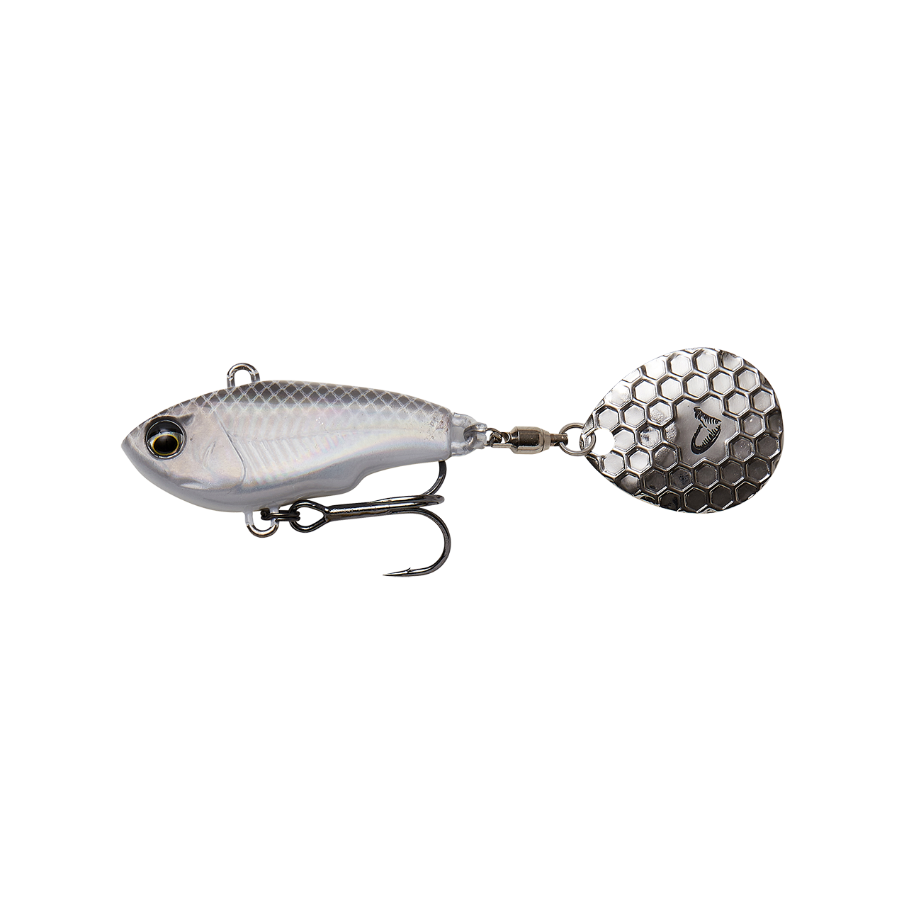Köp SG Fat Tail Spin 6,5cm 16g - White / Silver på Miekofishing.se!