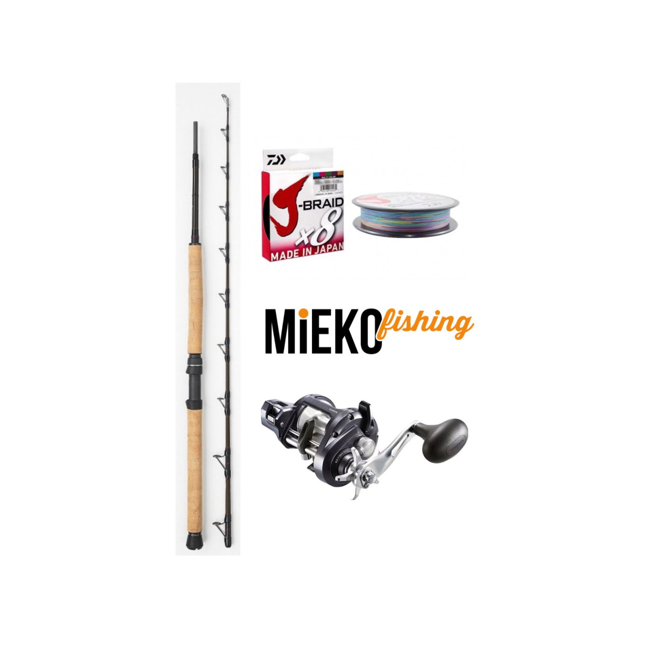 Köp grymma kompletta havsfiskeset med flätlina på Miekofishing.se!