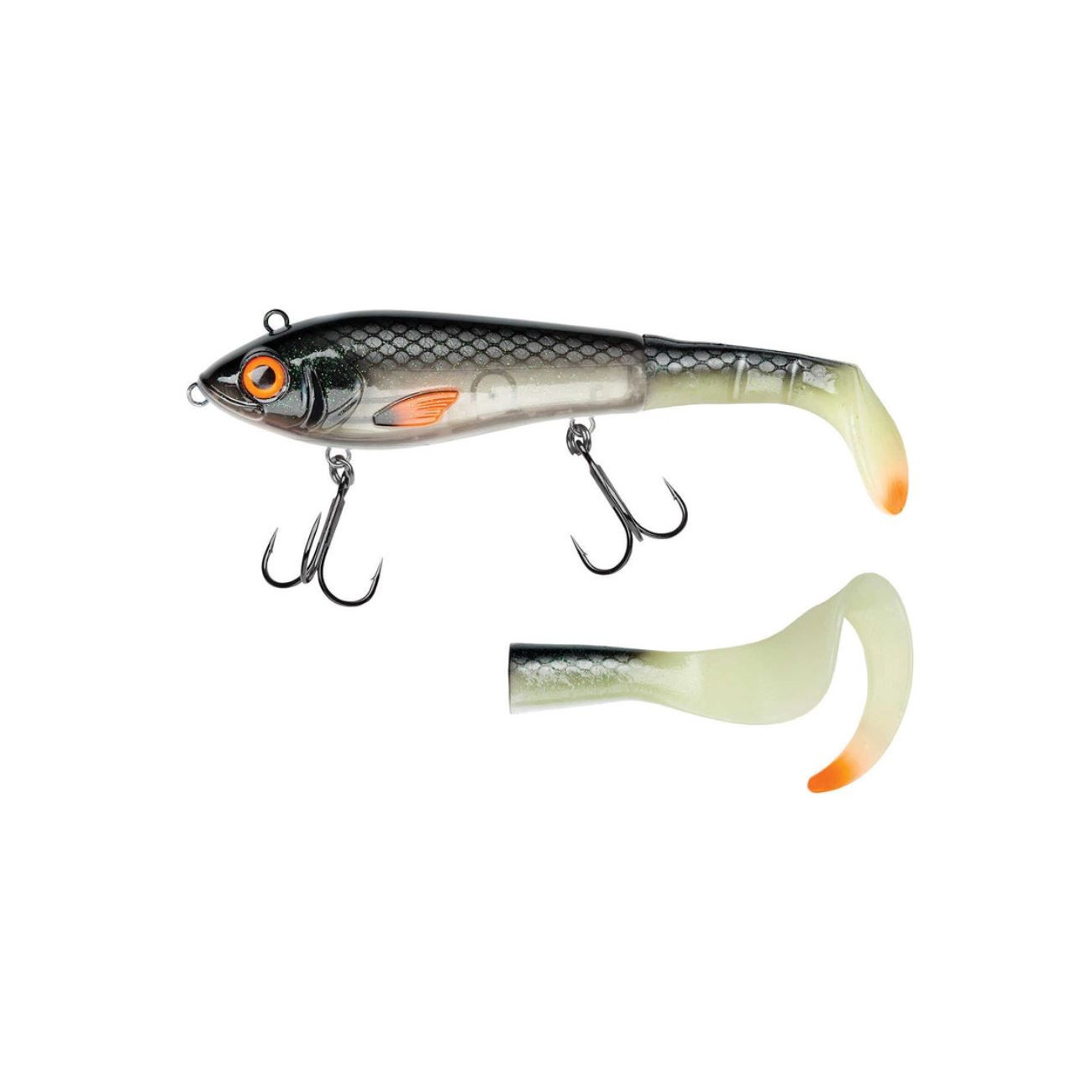 Köp Abu SvartZonker McHybrid 16,5cm - Glow Shad på Miekofishing.se!