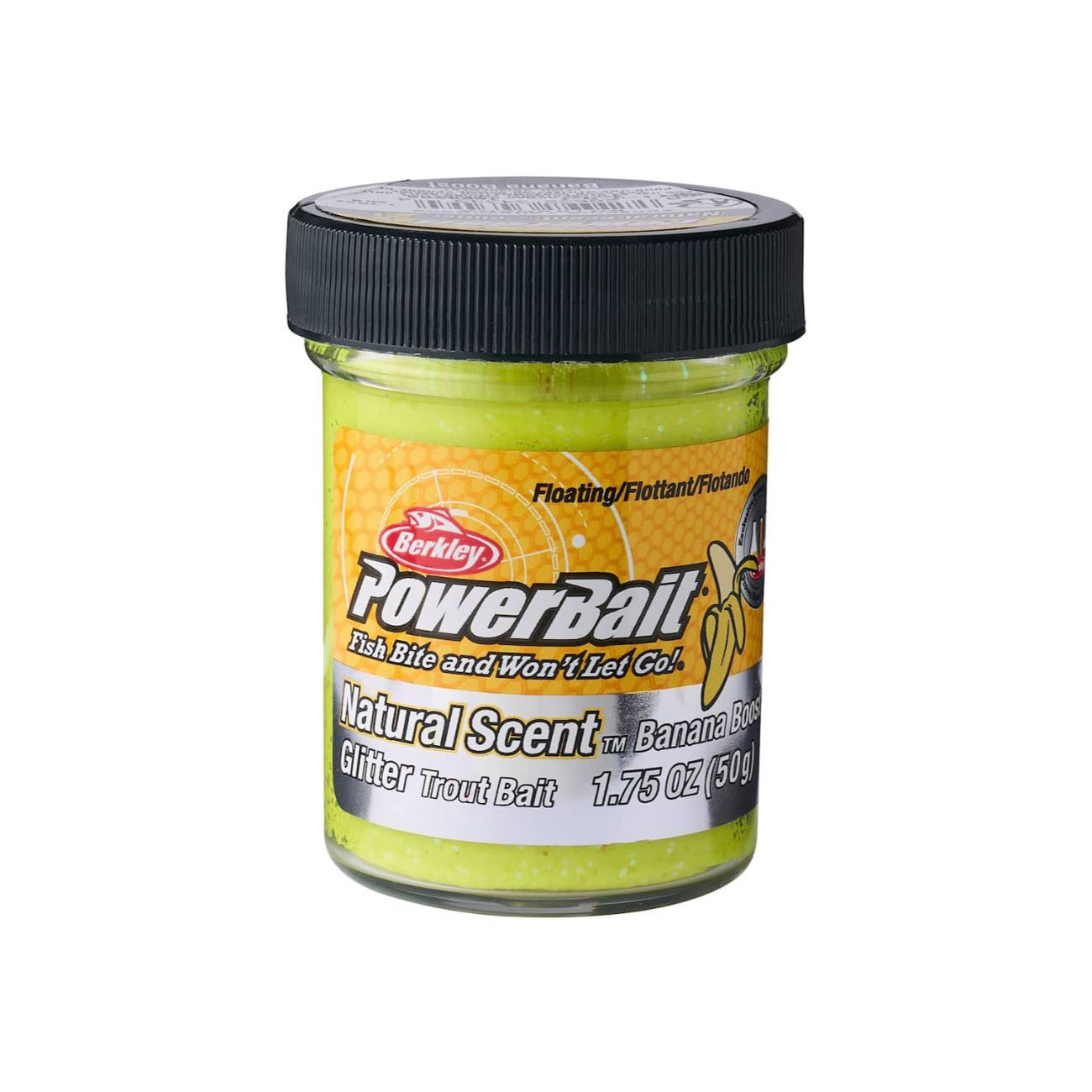 Köp Powerbait Natural Scent Glitter Banana - S Yellow på Miekofishing!