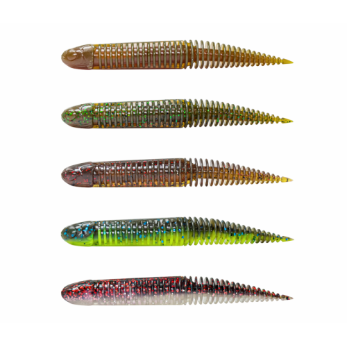 Köp Ned Dragon Tail Slug 10cm 5,5g - Clearwater Mix på Miekofishing.se