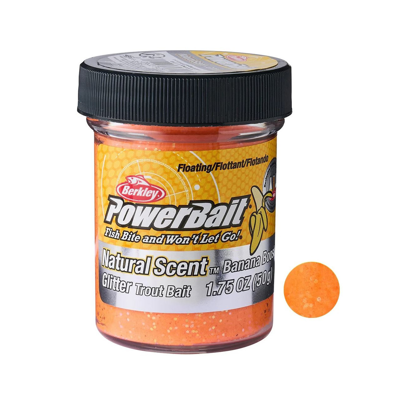 Köp Powerbait Natural Scent Glitter Banana - F Orange på Miekofishing!