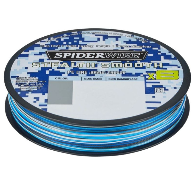 Köp SpiderWire 0,33mm Stealth Smooth 8 - Blue Camo på Miekofishing.se!