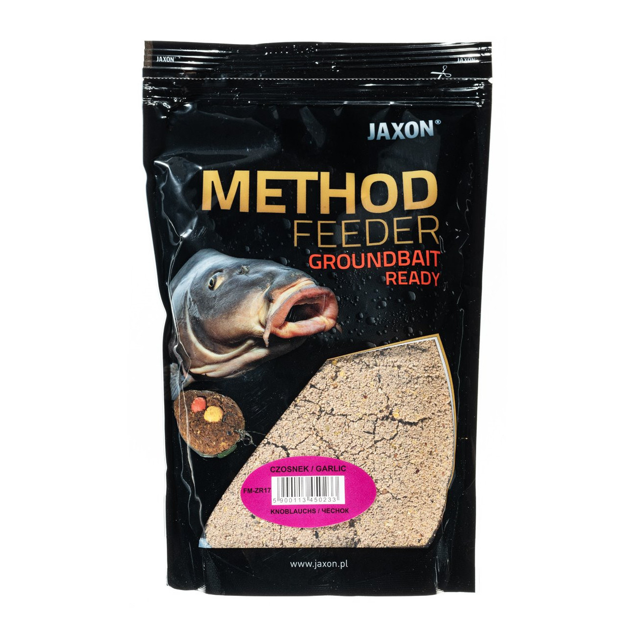 Köp Jaxon Method Feeder Groundbait 750 gr - Garlic på MiEKOfishing.se!