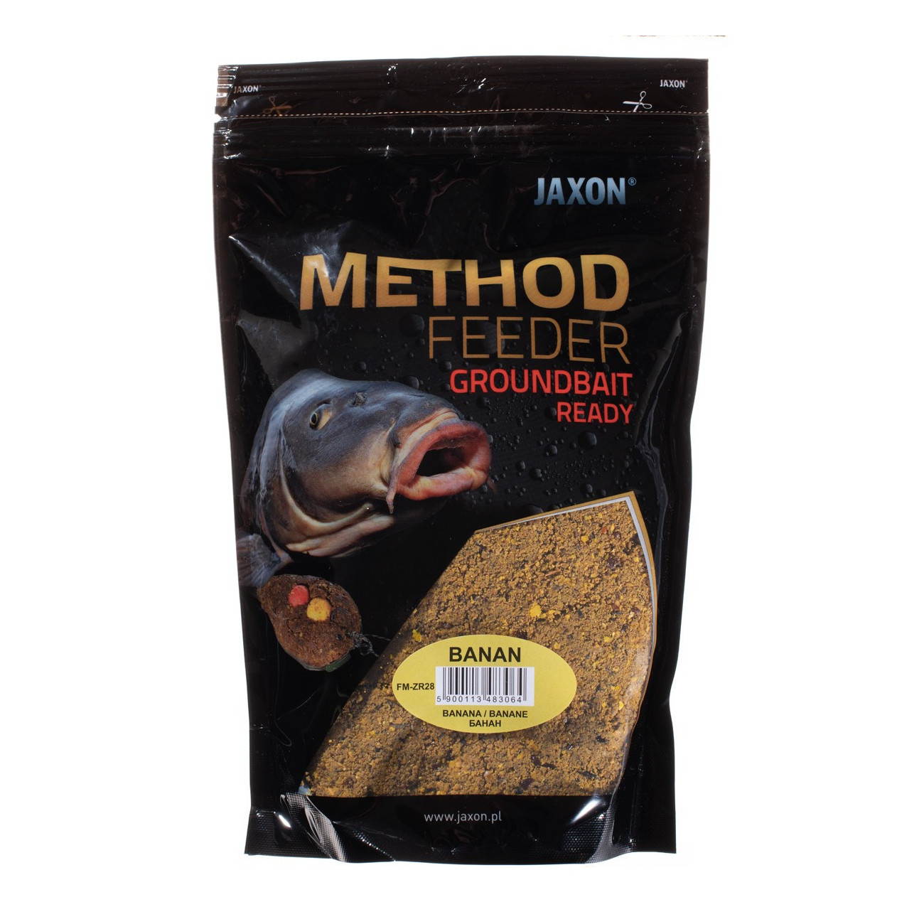 Köp Jaxon Method Feeder Groundbait 750 gr - Banan på MiEKOfishing.se!
