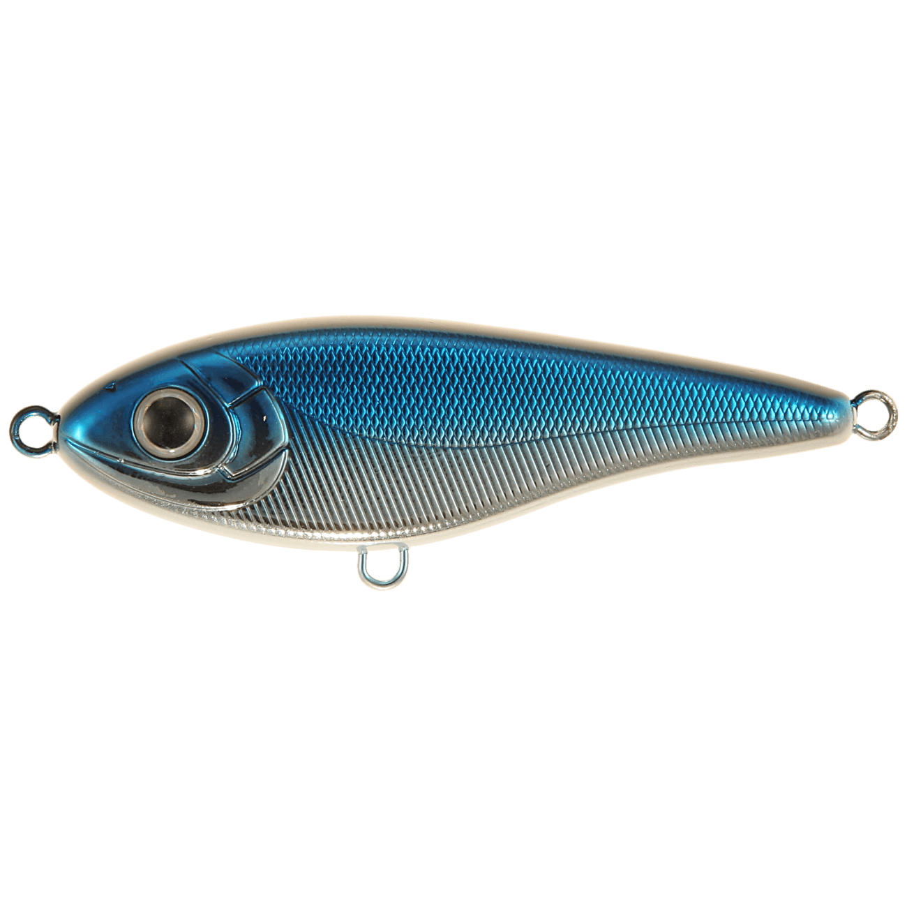Köp Baby Buster Jerkbait 10 cm - Blue Chrome, på Miekofishing.se!