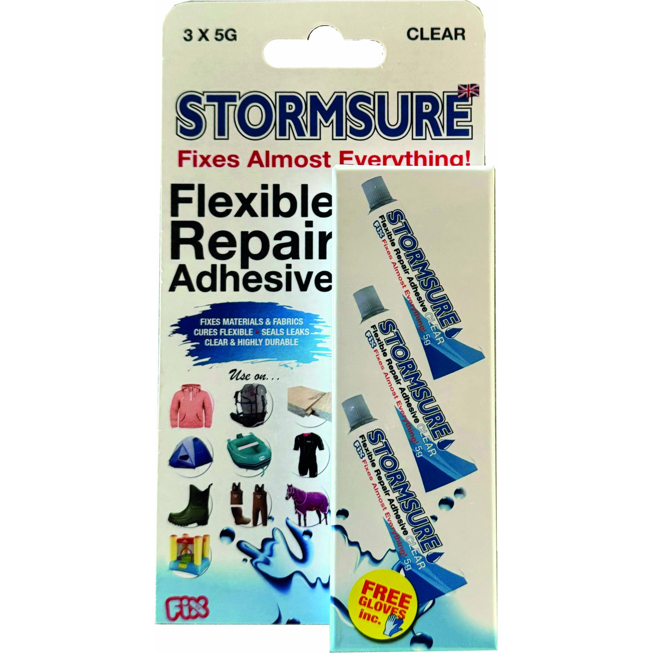 Köp Stormsure Flexible Repair Adhesive (3 x 5g tuber) på Miekofishing