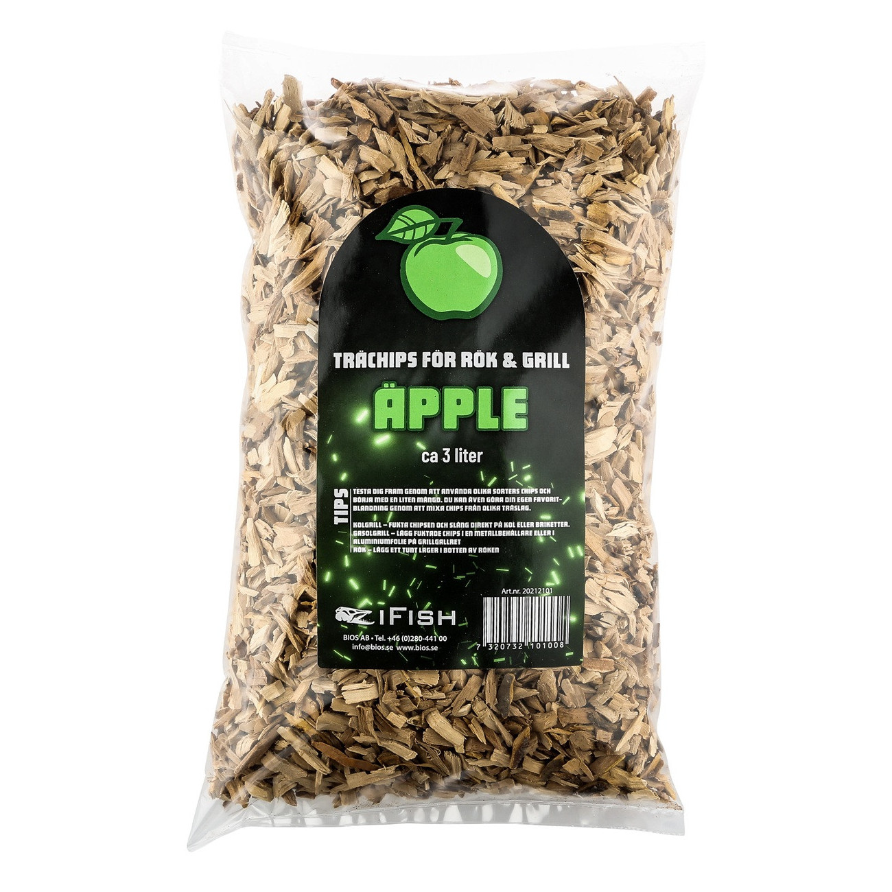 Köp IFISH Trächips för Rök & Grill - ÄPPLE på Mieko Fishing!