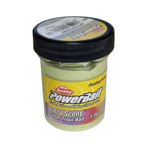 Köp Powerbait Natural Scent Glitter Cheese - Light Green på Mieko!