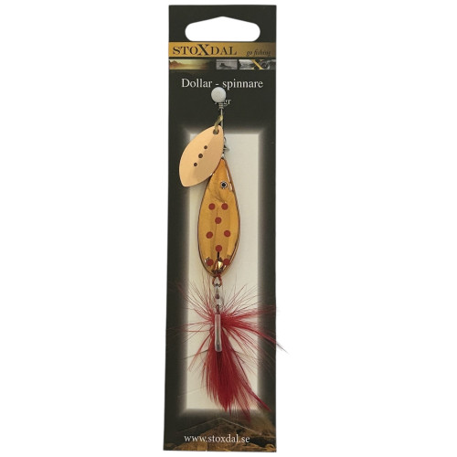 Köp Dollar Spinnare 12 gram - Koppar Red Dots på Miekofishing.se!