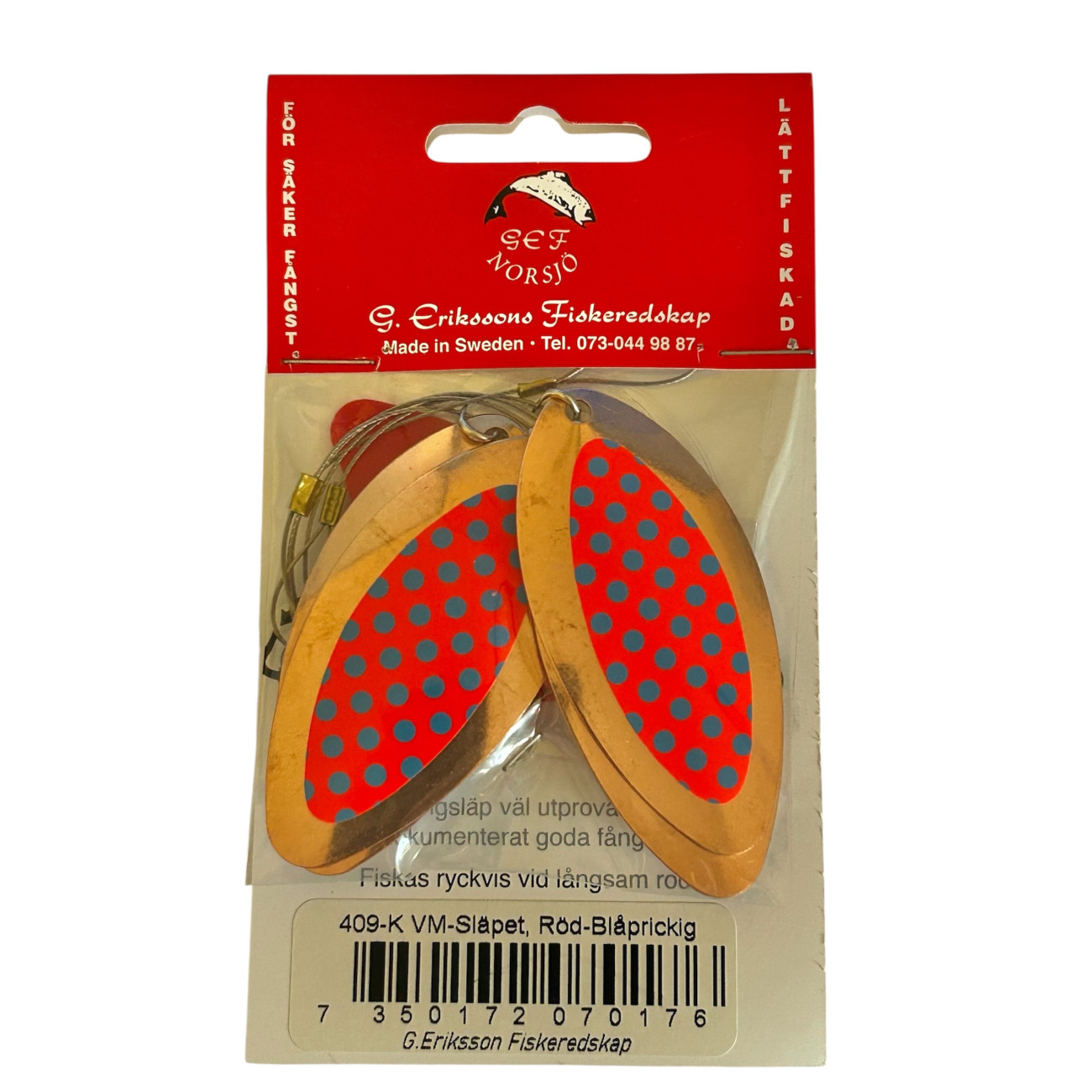 Köp G. Erikssons Långedrag VM-Släpet Röd-Blåprickig på MiEKO!