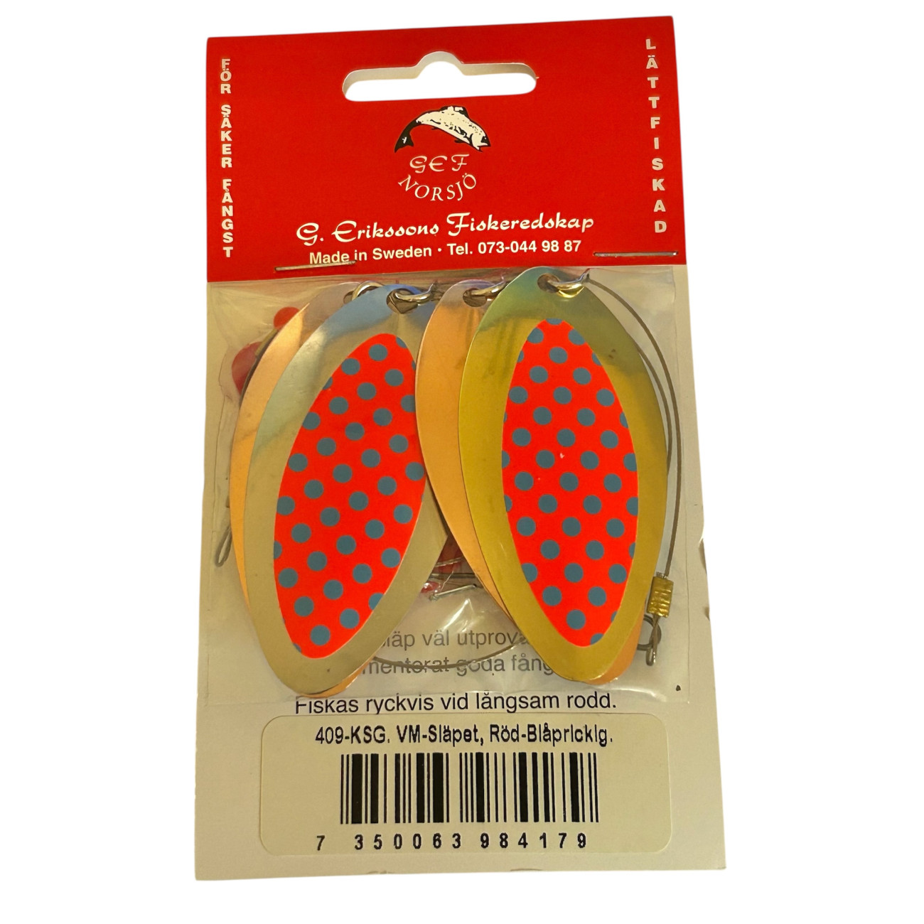 Köp G. Erikssons Långedrag VM-Släpet Röd-Blåprickig - KSG på MiEKO!