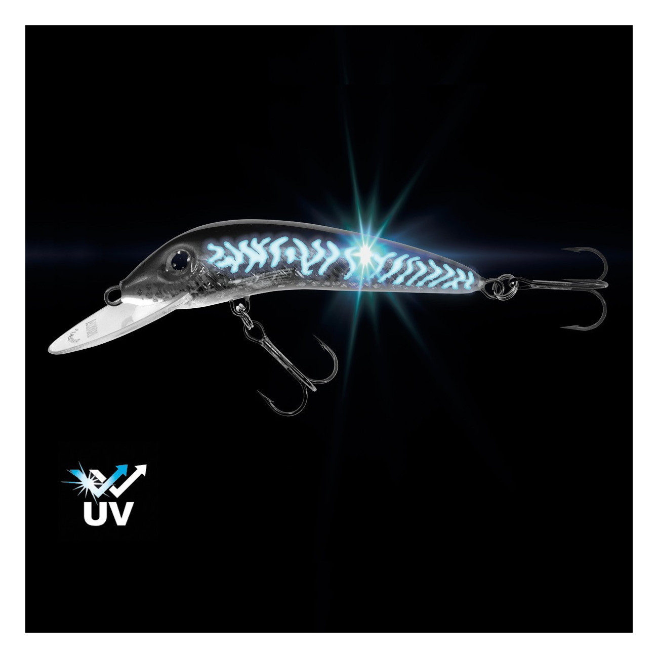 Köp Jaxon Ferox vobbler 10 cm - UV Blue Silver på Miekofishing.se!