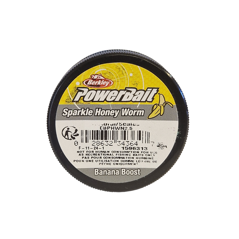 Köp PowerBait Honey Worm 25mm - Natural/Scales (Banana Boost) på MiEKO