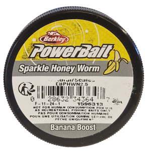 Köp PowerBait Honey Worm 25mm - Natural/Scales (Banana Boost) på MiEKO