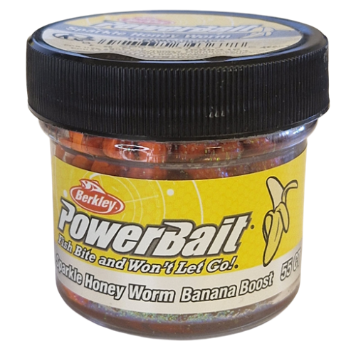Köp PowerBait Honey Worm 25mm - Orange/Scales (Banana Boost) på MiEKO!