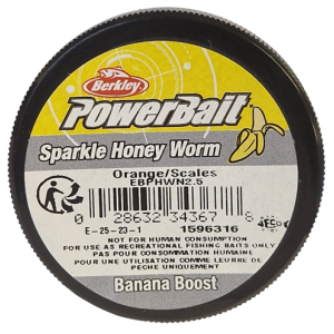 Köp PowerBait Honey Worm 25mm - Orange/Scales (Banana Boost) på MiEKO!