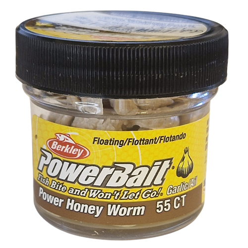 Köp PowerBait Honey Worm 25mm - White (Garlic) på MiEKOfishing.se!