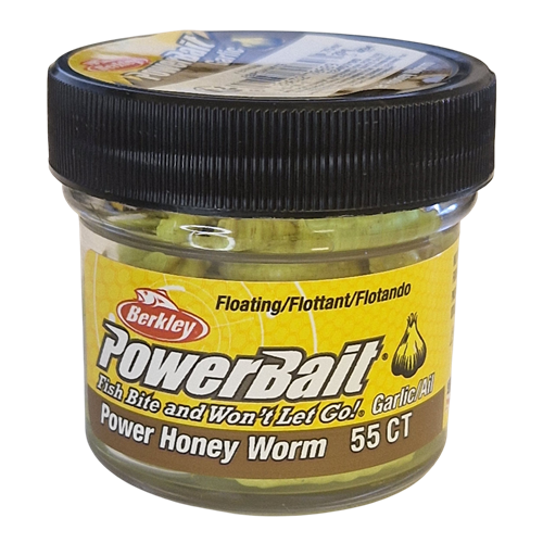 Köp PowerBait Honey Worm 25mm - Yellow (Garlic) på MiEKOfishing.se!