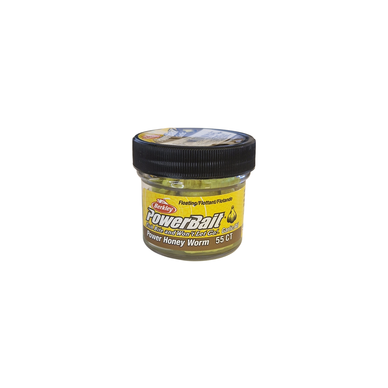 Köp PowerBait Honey Worm 25mm - Yellow (Garlic) på MiEKOfishing.se!