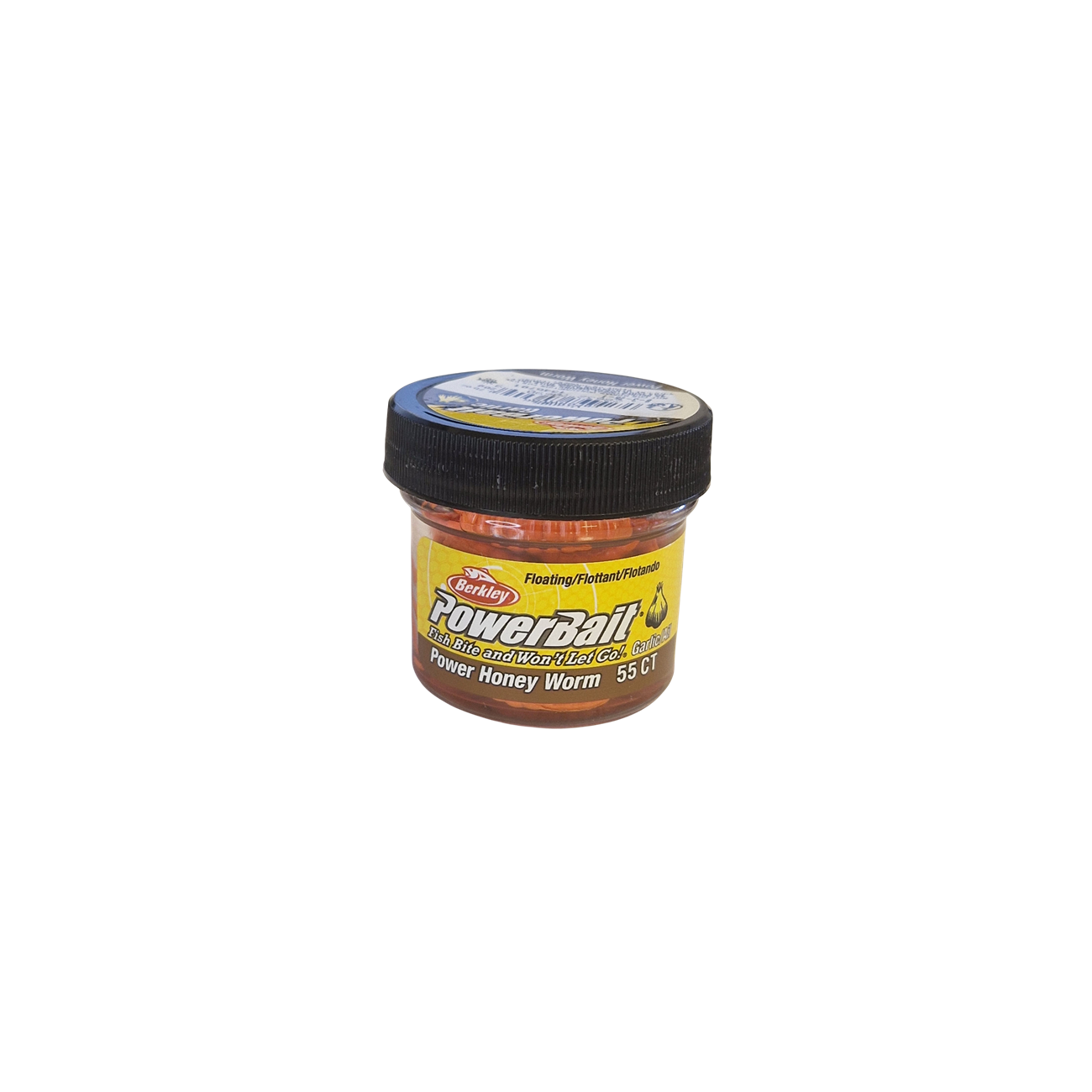 Köp PowerBait Honey Worm 25mm - Orange (Garlic) på MiEKOfishing.se!