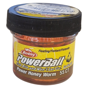 Köp PowerBait Honey Worm 25mm - Orange (Garlic) på MiEKOfishing.se!