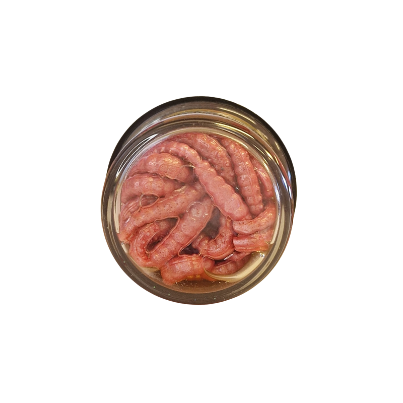 Köp PowerBait Honey Worm 25mm - Bubblegum (Garlic) på MiEKOfishing.se!