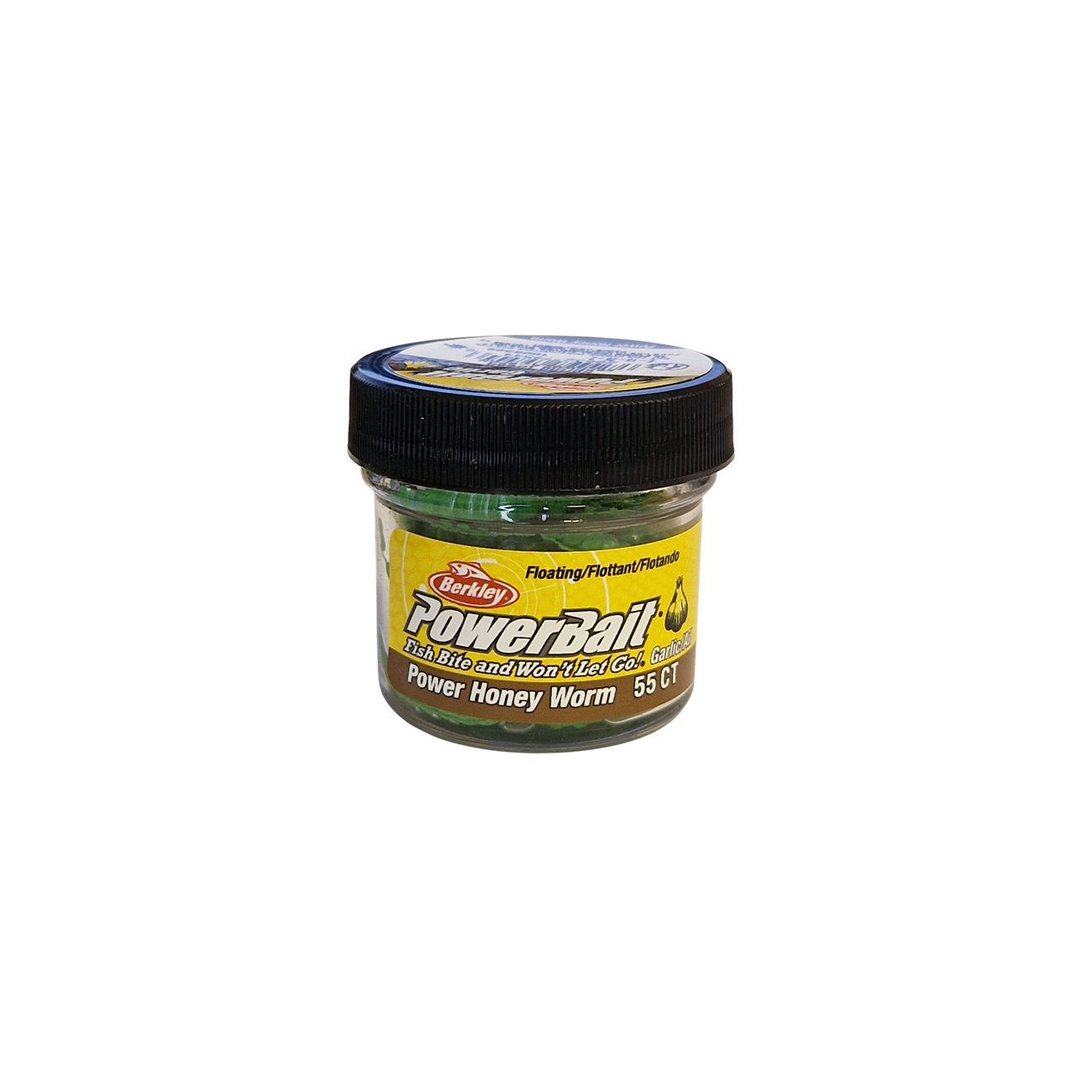 Köp PowerBait Honey Worm 25mm - Spring Green (Garlic) på MiEKOfishing!