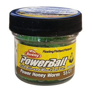 Köp PowerBait Honey Worm 25mm - Spring Green (Garlic) på MiEKOfishing!
