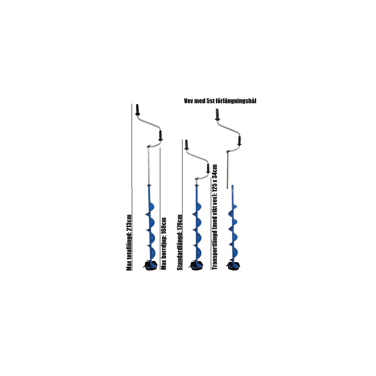 Köp IFISH Royal Viking XL - 150mm Extra lång Isborr på Miekofishing.se