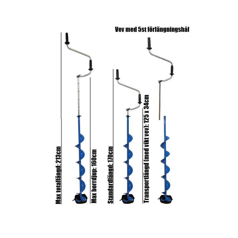 Köp IFISH Royal Viking XL - 150mm Extra lång Isborr på Miekofishing.se