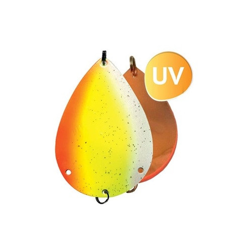 Köp Søvik DividalsBlinken 70mm - Fluo Gul Orange Vit/Koppar på MiEKO!