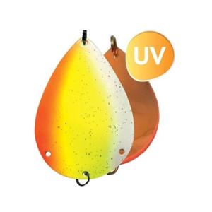 Köp Søvik DividalsBlinken 70mm - Fluo Gul Orange Vit/Koppar på MiEKO!