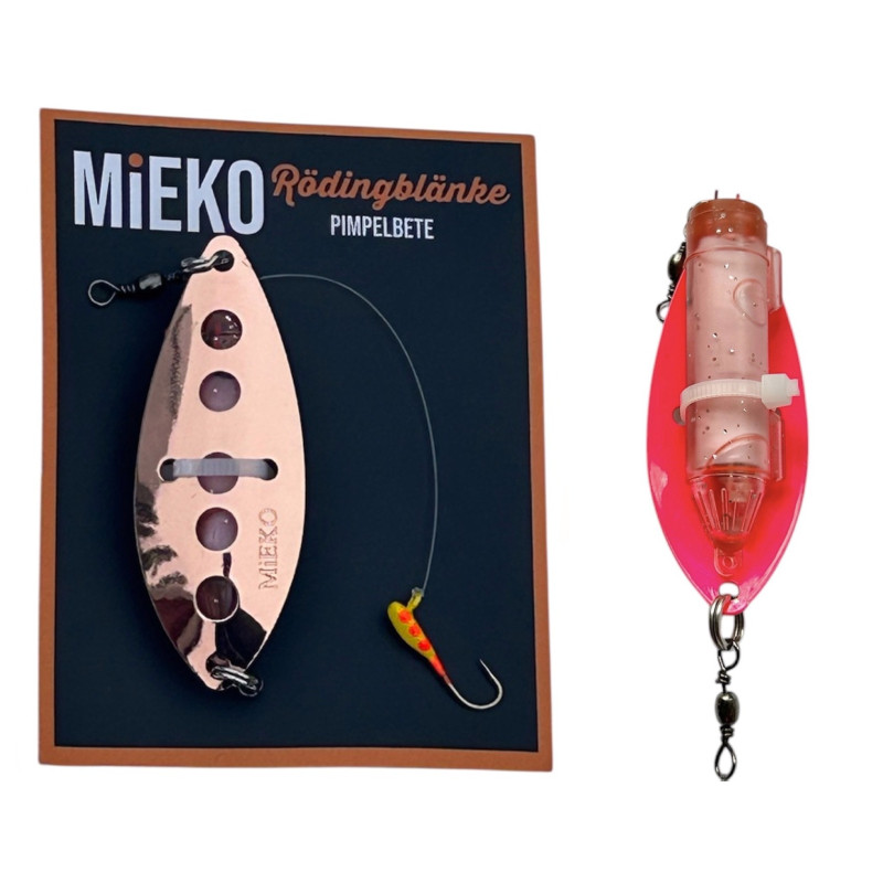 Köp Mieko Rödingblänke - Pink (Fluo) med mormyska på Miekofishing.se!