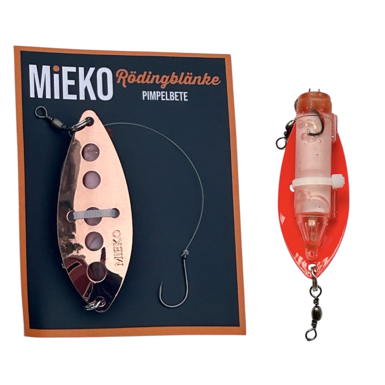 Köp Mieko Rödingblänke - Hot Orange med krok B983 på Miekofishing.se!