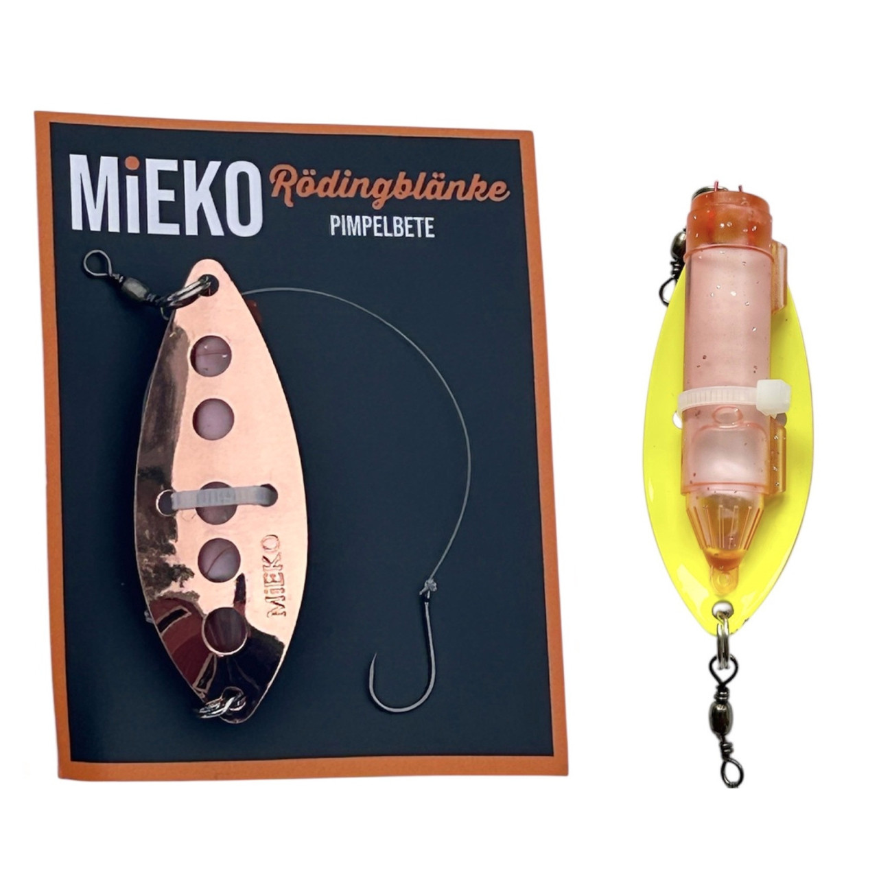 Köp Mieko Rödingblänke - Hot Yellow med krok B983 på Miekofishing.se!