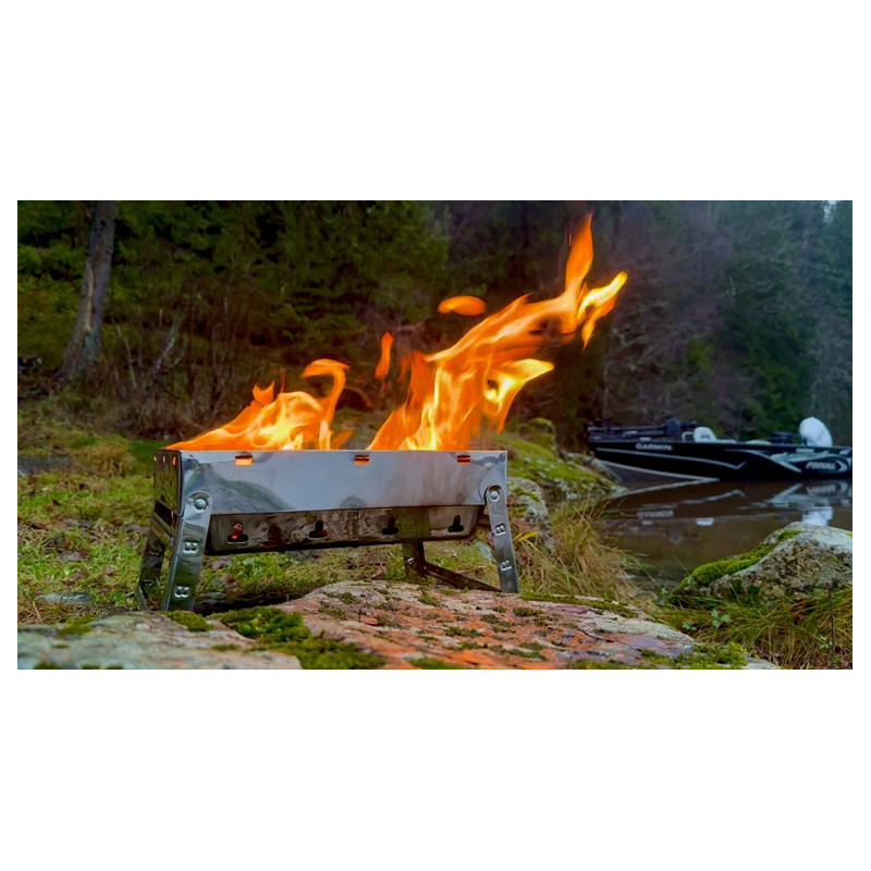 Köp Hurricane Grill Box i Rostfritt (39x30x8cm) hos Mieko Fishing!