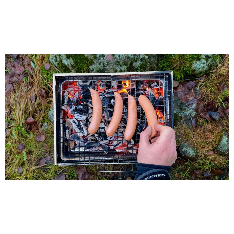 Köp Hurricane Grill Box i Rostfritt (39x30x8cm) hos Mieko Fishing!