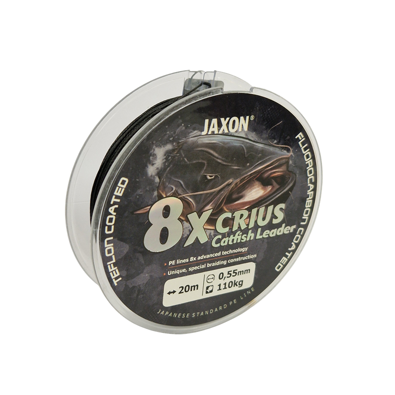 Köp Jaxon 8x CRIUS Catfish Leader 110kg 0,55mm - 20m på MiEKOfishing!